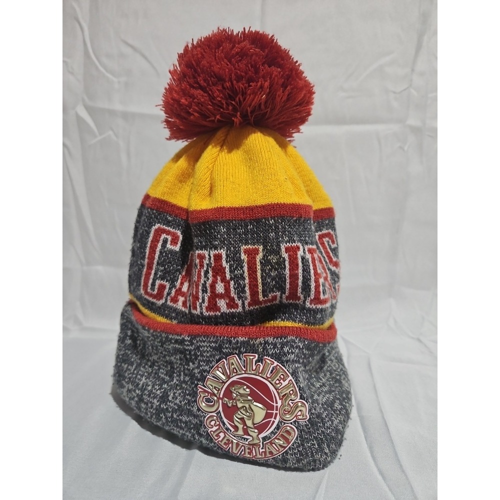 Mitchell&ness Nba Stripe Pom Knit Cleveland Cavaliers Mens Style : Bh48b3-GY
